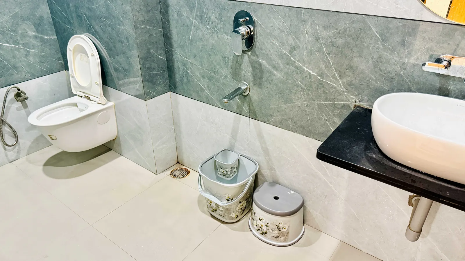Double Bed Room Western Toilet